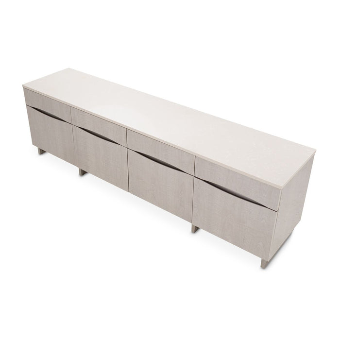 AICO Marin Media Cabinet in Greige - Bargain Furniture (Detroit, MI)
