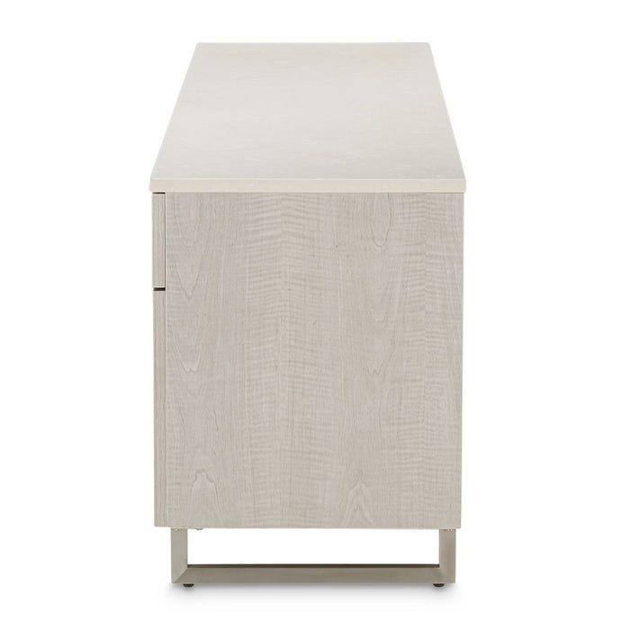 AICO Marin Media Cabinet in Greige - Bargain Furniture (Detroit, MI)