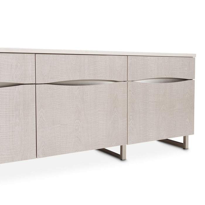 AICO Marin Media Cabinet in Greige - Bargain Furniture (Detroit, MI)