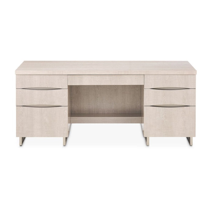 AICO Marin Desk in Greige - Bargain Furniture (Detroit, MI)