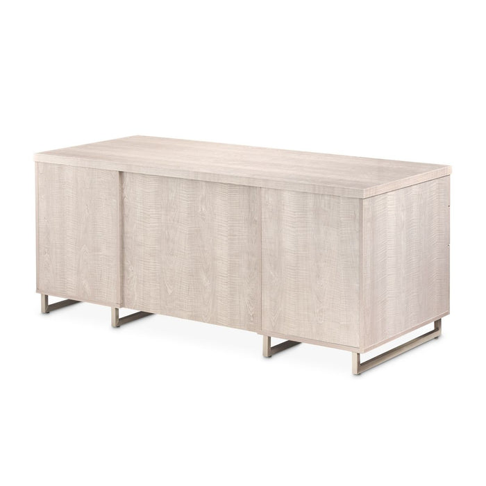 AICO Marin Desk in Greige - Bargain Furniture (Detroit, MI)