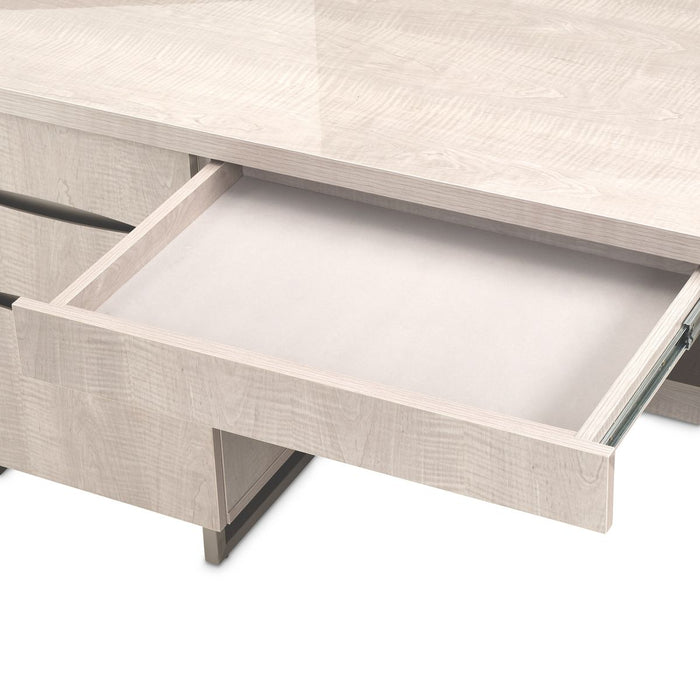 AICO Marin Desk in Greige - Bargain Furniture (Detroit, MI)
