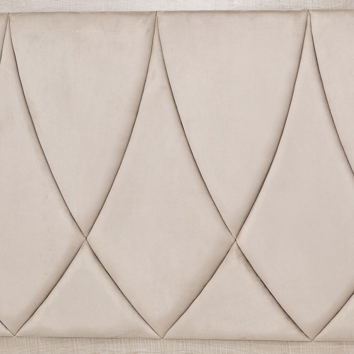 AICO Marin Queen Panel Bed in Greige - Bargain Furniture (Detroit, MI)