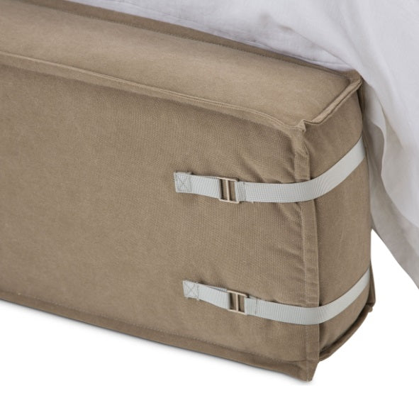 AICO Furniture Penninsula Queen Upholstered Bed in Khaki - Bargain Furniture (Detroit, MI)