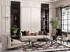 AICO La Francaise Mansion Sofa in Cafe/Black - Bargain Furniture (Detroit, MI)
