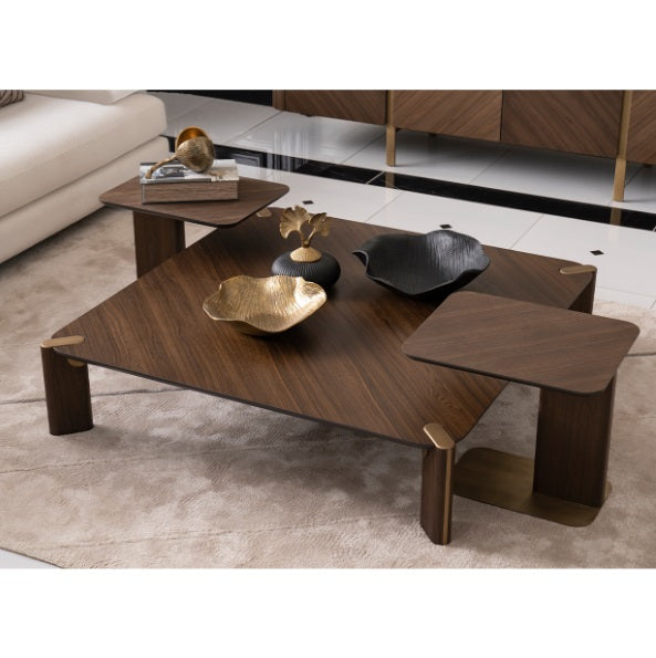 AICO Furniture Amora Cocktail Table in Eggshell Walnut - Bargain Furniture (Detroit, MI)