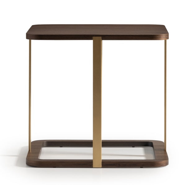AICO Furniture Amora Side Table in Eggshell Walnut - Bargain Furniture (Detroit, MI)