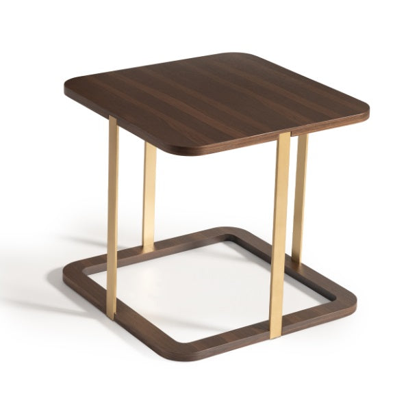 AICO Furniture Amora Side Table in Eggshell Walnut - Bargain Furniture (Detroit, MI)