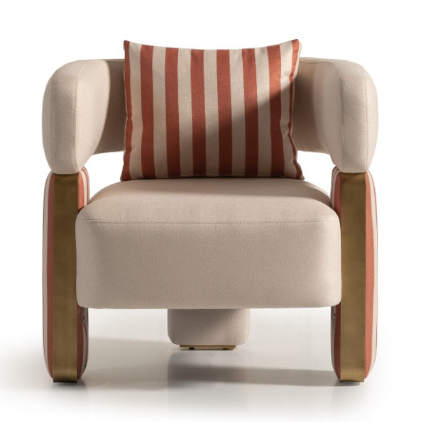 AICO Furniture Amora Chair Ash in Eggshell Walnut - Bargain Furniture (Detroit, MI)