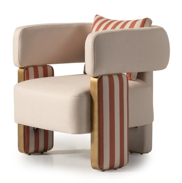 AICO Furniture Amora Chair Ash in Eggshell Walnut - Bargain Furniture (Detroit, MI)