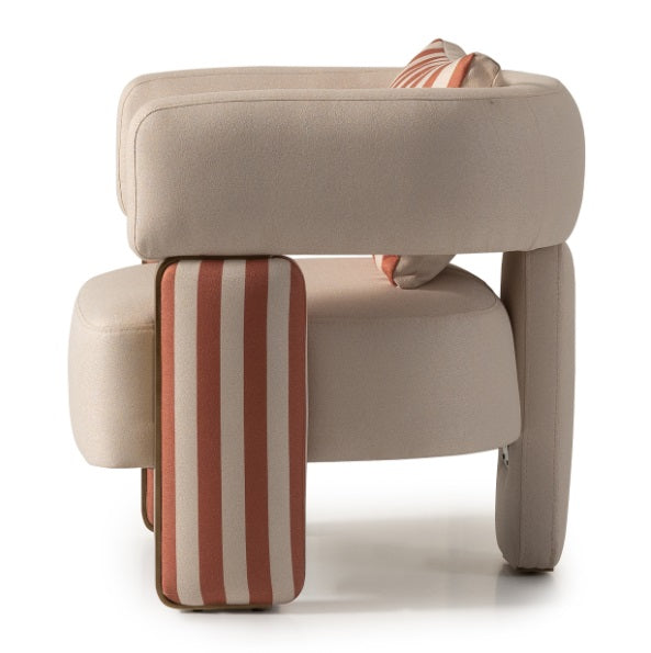AICO Furniture Amora Chair Ash in Eggshell Walnut - Bargain Furniture (Detroit, MI)