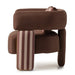 AICO Furniture Amora Chair Brown in Eggshell Walnut - Bargain Furniture (Detroit, MI)