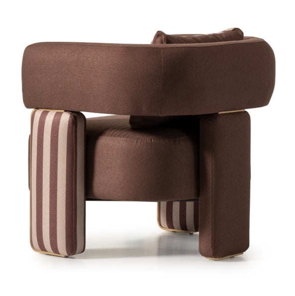 AICO Furniture Amora Chair Brown in Eggshell Walnut - Bargain Furniture (Detroit, MI)