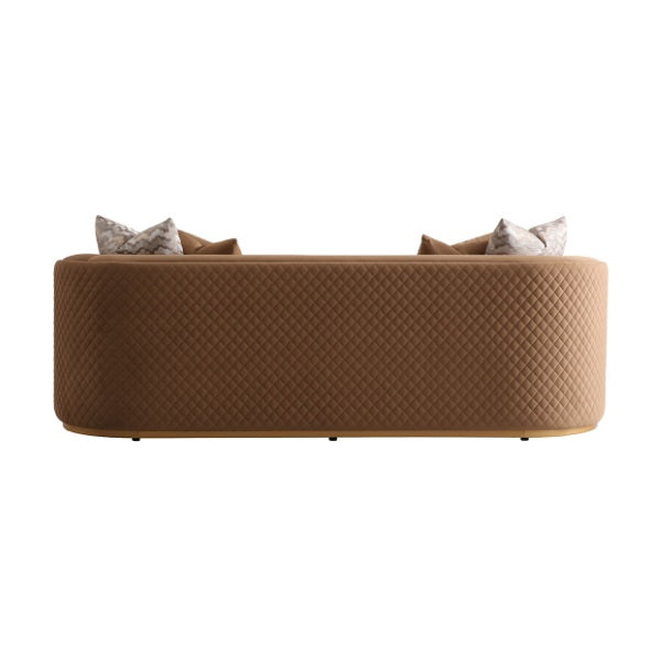 AICO Furniture Ariana Sofa in Caramel Gold - Bargain Furniture (Detroit, MI)