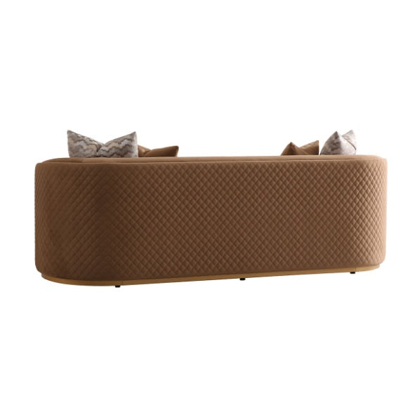 AICO Furniture Ariana Sofa in Caramel Gold - Bargain Furniture (Detroit, MI)