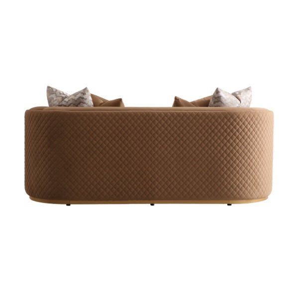 AICO Furniture Ariana Loveseat in Caramel Gold - Bargain Furniture (Detroit, MI)
