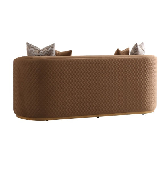 AICO Furniture Ariana Loveseat in Caramel Gold - Bargain Furniture (Detroit, MI)