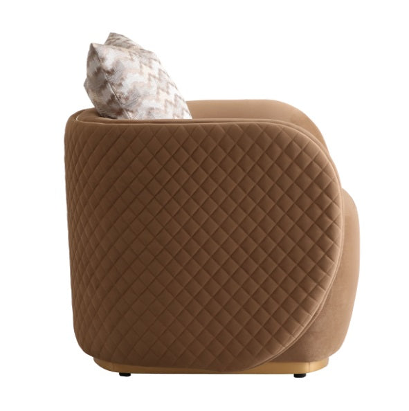 AICO Furniture Ariana Chair in Caramel Gold - Bargain Furniture (Detroit, MI)