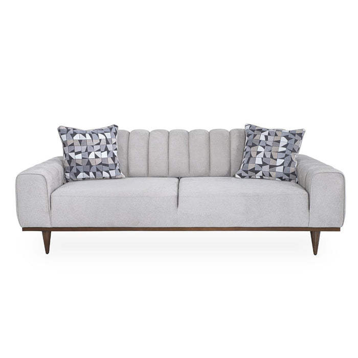 AICO Balboa Sofa in Warm Walnut - Bargain Furniture (Detroit, MI)