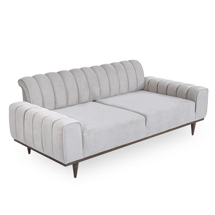 AICO Balboa Sofa in Warm Walnut - Bargain Furniture (Detroit, MI)
