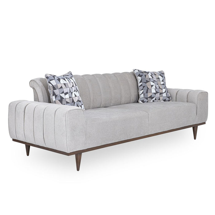 AICO Balboa Sofa in Warm Walnut - Bargain Furniture (Detroit, MI)