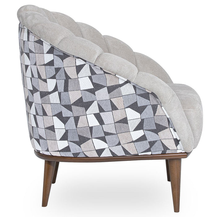 AICO Balboa Accent Chair in Warm Walnut - Bargain Furniture (Detroit, MI)