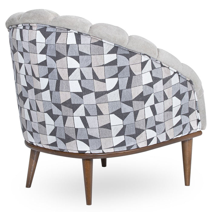 AICO Balboa Accent Chair in Warm Walnut - Bargain Furniture (Detroit, MI)
