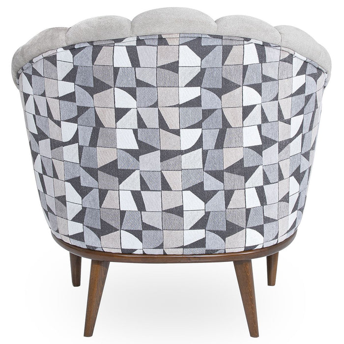AICO Balboa Accent Chair in Warm Walnut - Bargain Furniture (Detroit, MI)