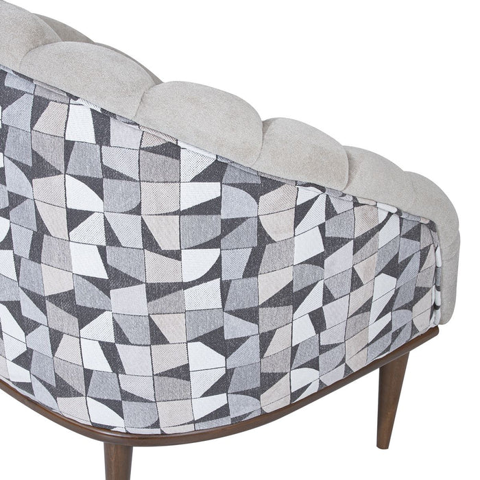 AICO Balboa Accent Chair in Warm Walnut - Bargain Furniture (Detroit, MI)