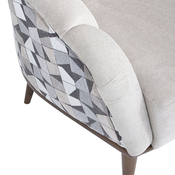 AICO Balboa Accent Chair in Warm Walnut - Bargain Furniture (Detroit, MI)