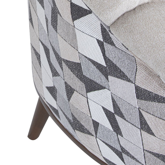 AICO Balboa Accent Chair in Warm Walnut - Bargain Furniture (Detroit, MI)