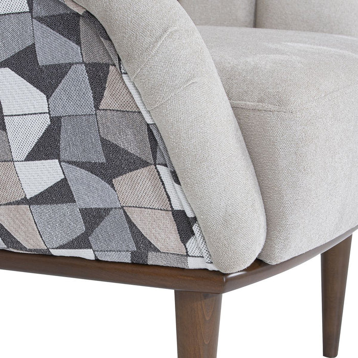 AICO Balboa Accent Chair in Warm Walnut - Bargain Furniture (Detroit, MI)