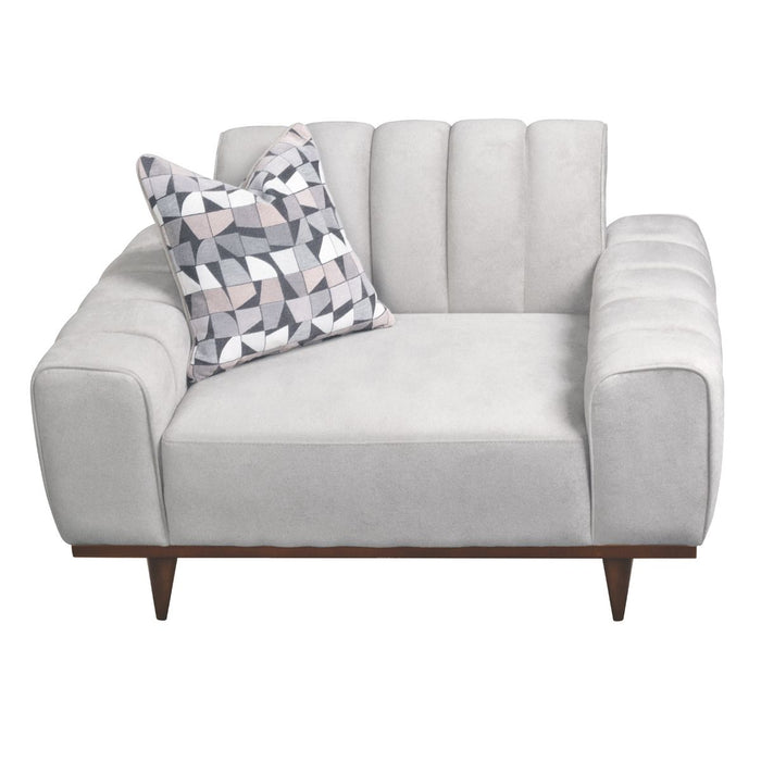 AICO Balboa Chair And A Half in Warm Walnut - Bargain Furniture (Detroit, MI)