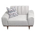 AICO Balboa Chair And A Half in Warm Walnut - Bargain Furniture (Detroit, MI)