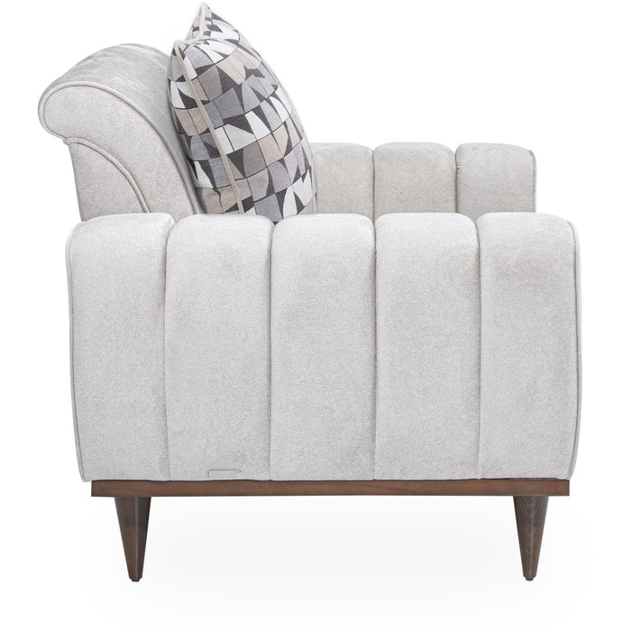 AICO Balboa Chair And A Half in Warm Walnut - Bargain Furniture (Detroit, MI)