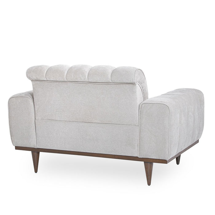 AICO Balboa Chair And A Half in Warm Walnut - Bargain Furniture (Detroit, MI)