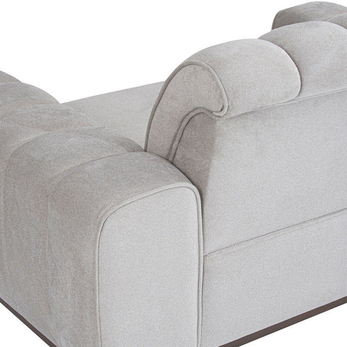 AICO Balboa Chair And A Half in Warm Walnut - Bargain Furniture (Detroit, MI)