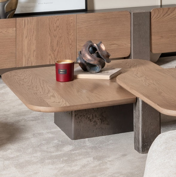 AICO Furniture Bristol Point Medium Cocktail Table in Saddle Brown - Bargain Furniture (Detroit, MI)