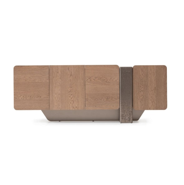 AICO Furniture Bristol Point Console Table in Saddle Brown - Bargain Furniture (Detroit, MI)