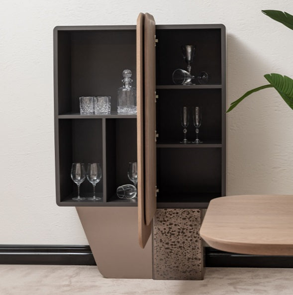 AICO Furniture Bristol Point Bar in Saddle Brown - Bargain Furniture (Detroit, MI)