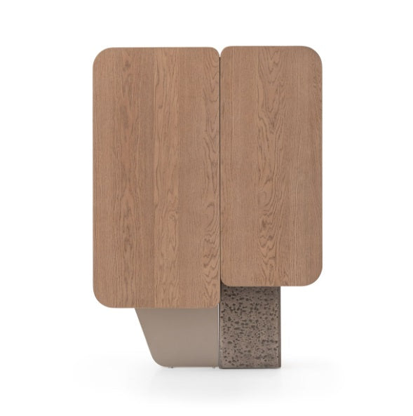 AICO Furniture Bristol Point Bar in Saddle Brown - Bargain Furniture (Detroit, MI)