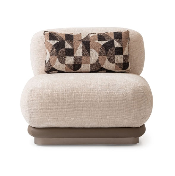 AICO Furniture Bristol Point Armless Chair in Saddle Brown - Bargain Furniture (Detroit, MI)