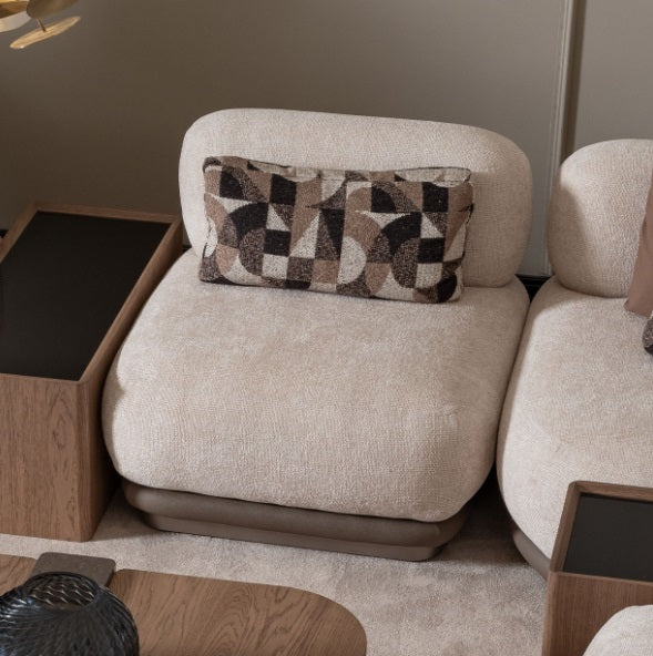 AICO Furniture Bristol Point Armless Chair in Saddle Brown - Bargain Furniture (Detroit, MI)