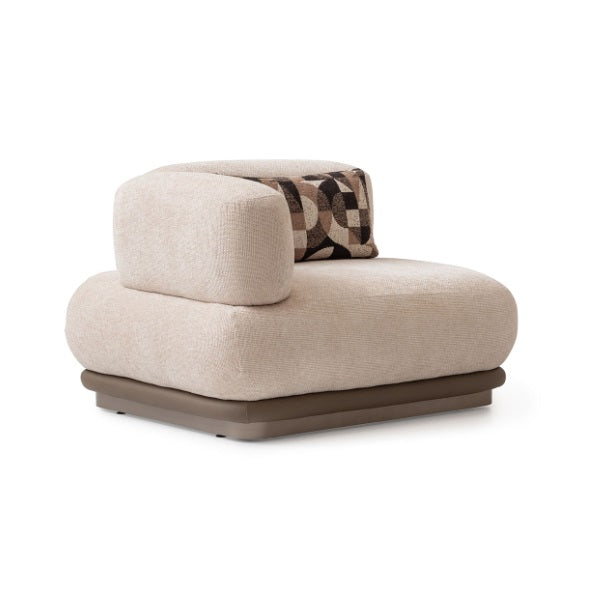 AICO Furniture Bristol Point LAF Chair in Saddle Brown - Bargain Furniture (Detroit, MI)