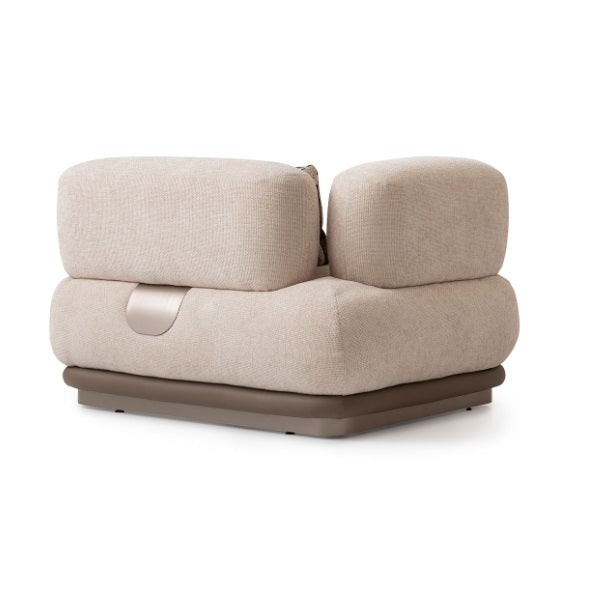 AICO Furniture Bristol Point LAF Chair in Saddle Brown - Bargain Furniture (Detroit, MI)