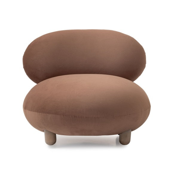 AICO Furniture Bristol Point Accent Chair in Saddle Brown - Bargain Furniture (Detroit, MI)