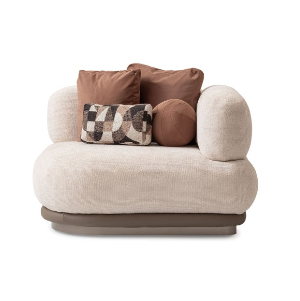 AICO Furniture Bristol Point Corner Unit in Saddle Brown - Bargain Furniture (Detroit, MI)