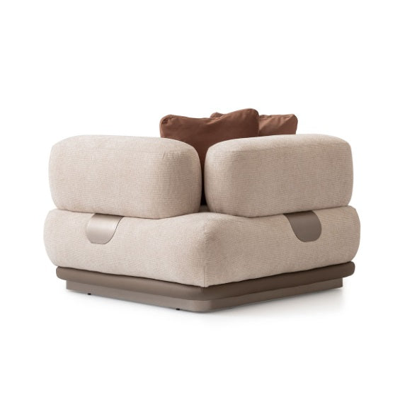 AICO Furniture Bristol Point Corner Unit in Saddle Brown - Bargain Furniture (Detroit, MI)