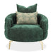 AICO Furniture Celine Chair in Emerald/Gold - Bargain Furniture (Detroit, MI)