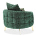 AICO Furniture Celine Chair in Emerald/Gold - Bargain Furniture (Detroit, MI)